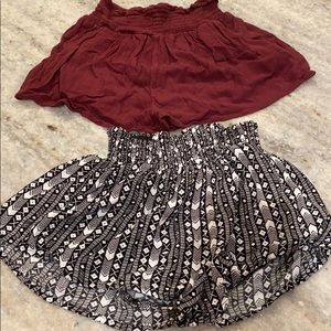 2 pairs of flowy shorts from rue 21